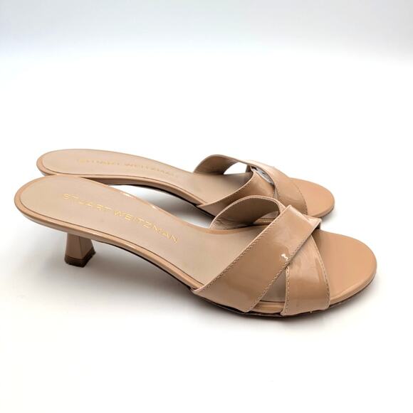 Stuart Weitzman Minimalist Slide 50 Sandal Women's Adobe Size US7.5B EU38 - Picture 3 of 10